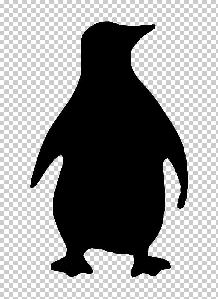 Penguin Silhouette PNG, Clipart, Animals, Beak, Bird, Black And White, Drawing Free PNG Download