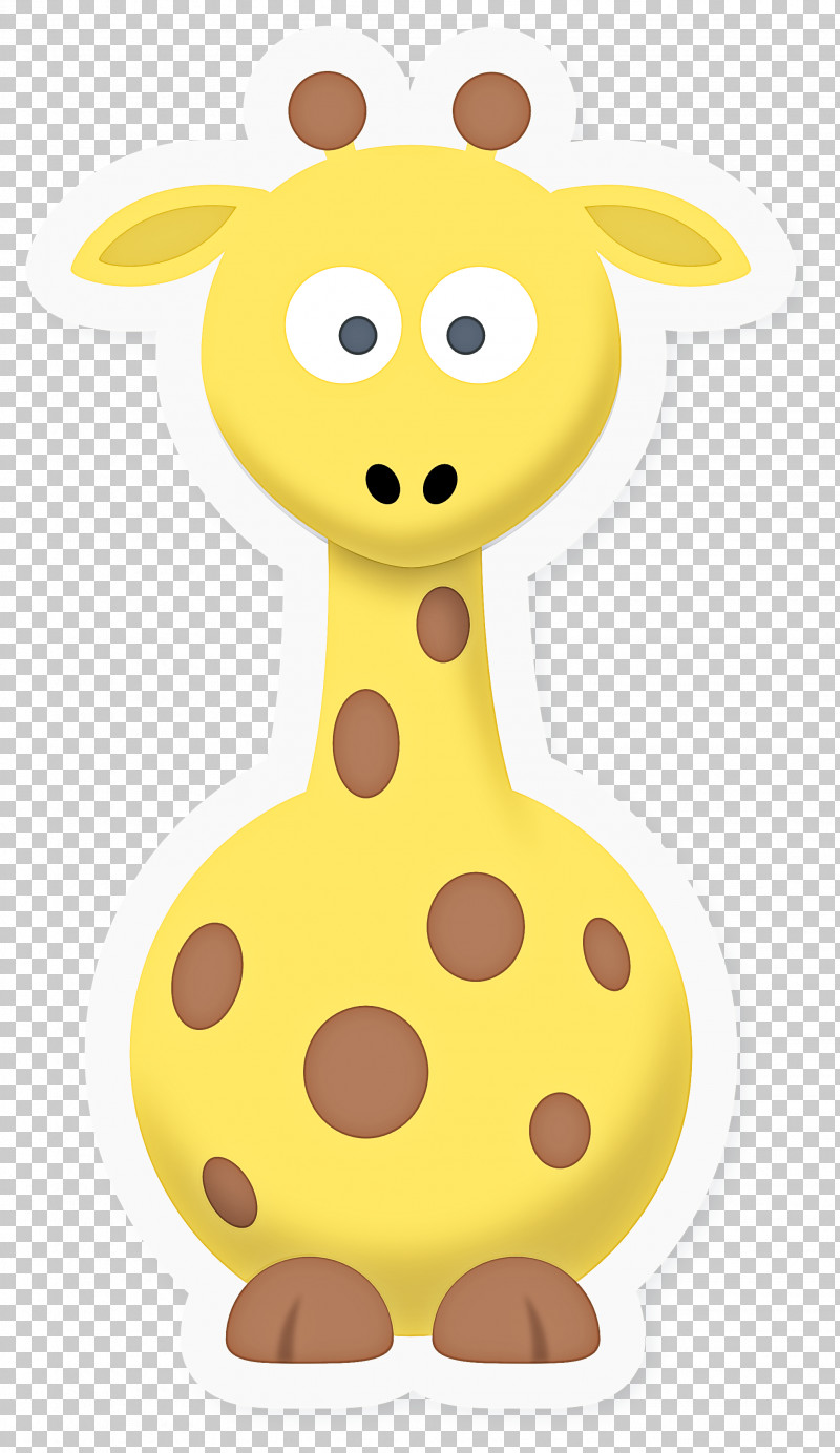 Giraffe Giraffidae Yellow Cartoon Smile PNG, Clipart, Animal Figure, Cartoon, Giraffe, Giraffidae, Smile Free PNG Download