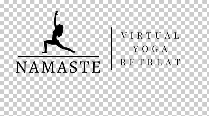 Namaste Virtual Yoga Retreat Logo PNG, Clipart, Area, Black, Black And White, Black M, Brand Free PNG Download