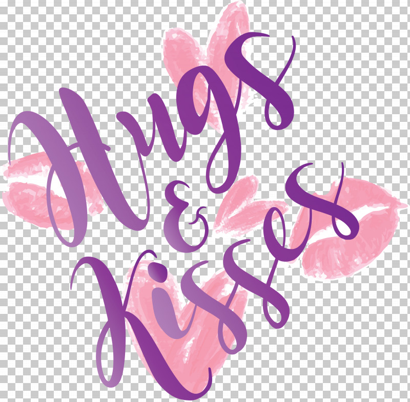 Valentines Day Hugs And Kisses PNG, Clipart, Calligraphy, Hugs And Kisses, Magenta, Pink, Text Free PNG Download