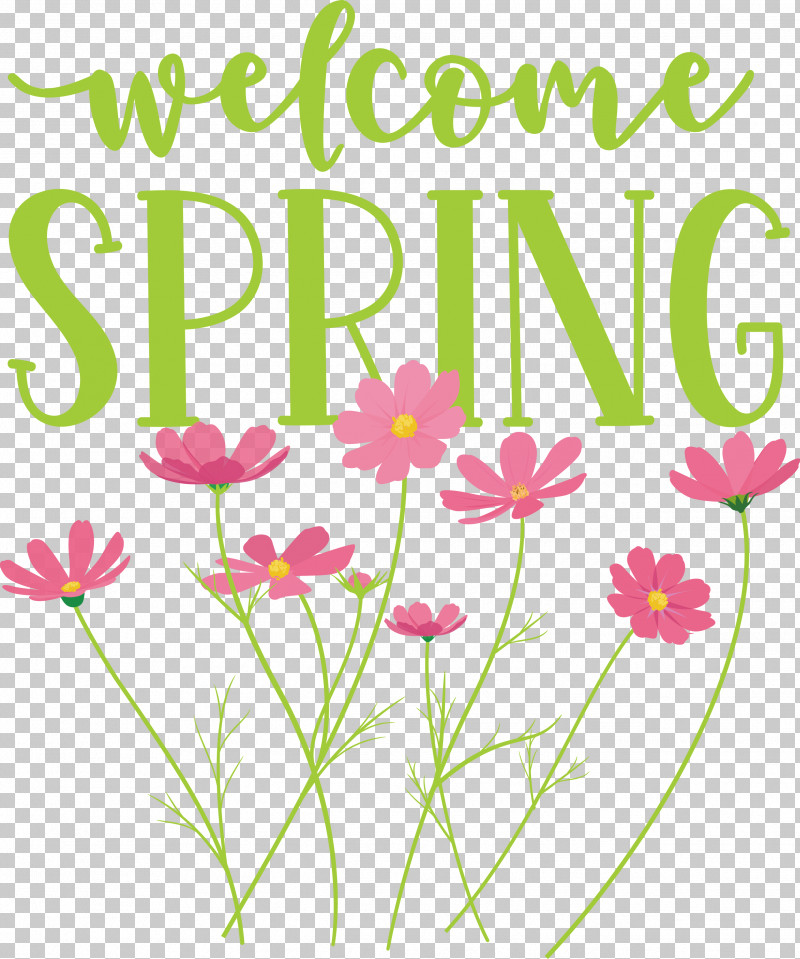 Welcome Spring Spring PNG, Clipart, Cut Flowers, Floral Design, Flower, Leaf, Line Free PNG Download