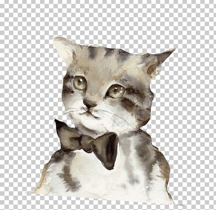 Siamese Cat Kitten Watercolor Painting Art PNG, Clipart, Animals, Artist, Black, Black Tie, Bow Tie Free PNG Download
