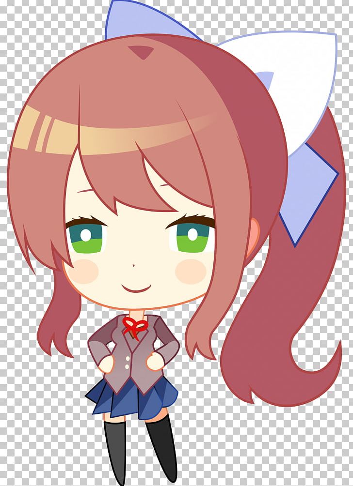 Doki Doki Literature Club! Chibi Art Team Salvato PNG, Clipart, Art, Boy, Brown Hair, Cartoon, Cheek Free PNG Download