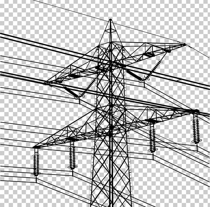 Electricity Overhead Power Line Electric Power Transmission Transmission Tower PNG, Clipart, Angle, Drawing, Electrical Supply, Encapsulated Postscript, High Heels Free PNG Download