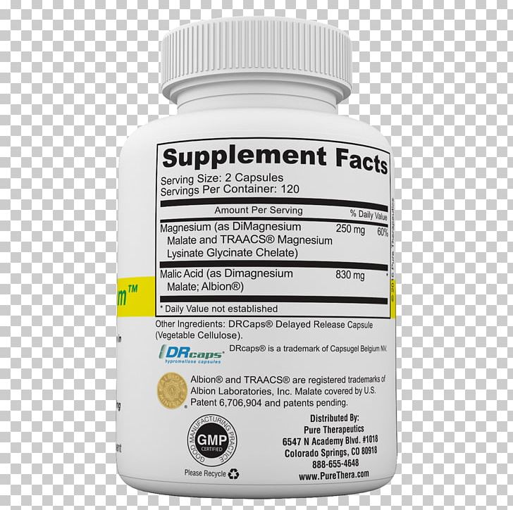 Dietary Supplement Nutrient Magnesium Malate Magnesium Glycinate PNG, Clipart, Calcium Supplement, Capsule, Diet, Dietary Supplement, Health Free PNG Download