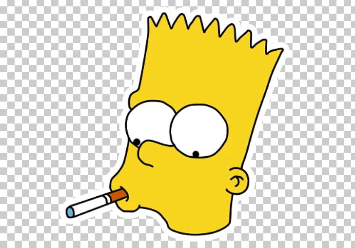 Bart Simpson Sticker Telegram Cartoon PNG, Clipart, Animated Film, Area, Bart Simpson, Beak, Cartoon Free PNG Download