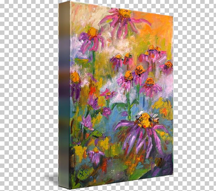 Floral Design Art Oil Painting Gallery Wrap PNG, Clipart, Acrylic Paint, Art, Artwork, Canvas, Coneflower Free PNG Download