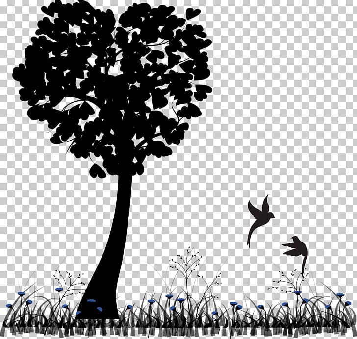 Silhouette Illustration PNG, Clipart, Animal, Black And White, Branch, Brand, Cartoon Couple Free PNG Download