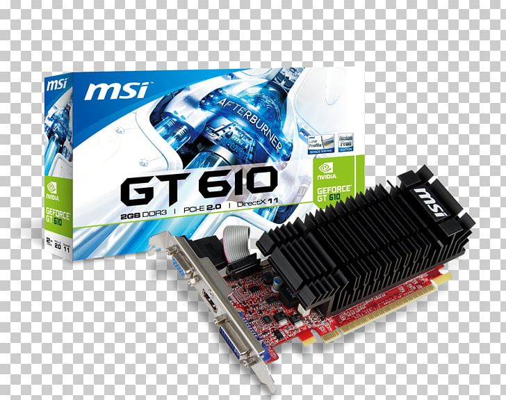 Graphics Cards & Video Adapters NVIDIA GeForce GT 610 Digital Visual Interface PCI Express PNG, Clipart, Computer Component, Computer Hardware, Electronic Device, Electronics, Geforce Free PNG Download