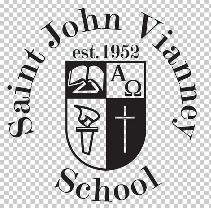 St. John Vianney High School St John Vianney School Logo Saint PNG, Clipart, Area, Black, Black And White, Brand, Catholic School Free PNG Download
