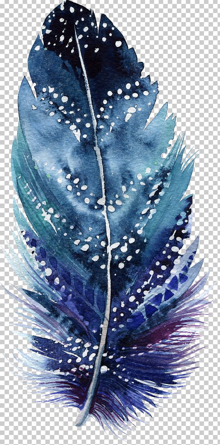 Watercolor Painting Drawing Feather Art Illustration PNG, Clipart, Animals, Artist, Blue, Canvas, Canvas Print Free PNG Download