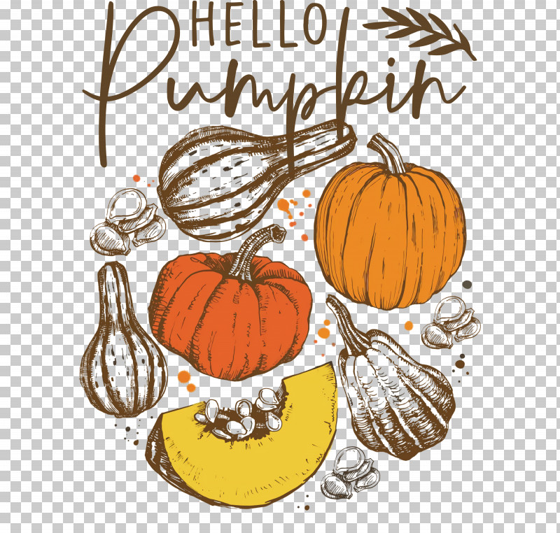 Hello Pumpkin Autumn Thanksgiving PNG, Clipart, Autumn, Butternut Squash, Calabaza, Cooking, Crookneck Squash Free PNG Download