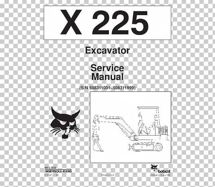Bobcat Company Compact Excavator Product Manuals Owner's Manual PNG, Clipart,  Free PNG Download