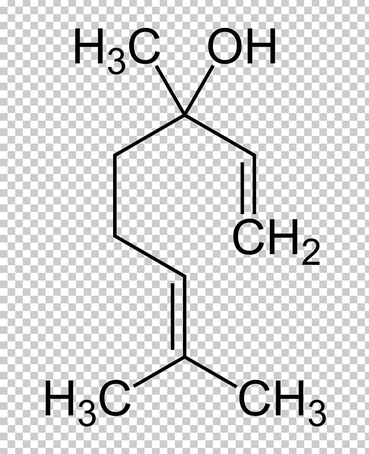 Linalool Molecule Terpene Geraniol Odor PNG, Clipart, Angle, Area, Black And White, Boldo, Chemical Substance Free PNG Download