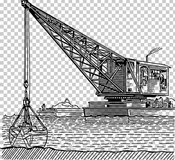 Dredging Goose Island Gold Dredge Definition Trailing Suction Hopper Dredger PNG, Clipart, Beach Nourishment, Black And White, Crane, Dredging, Gravel Free PNG Download