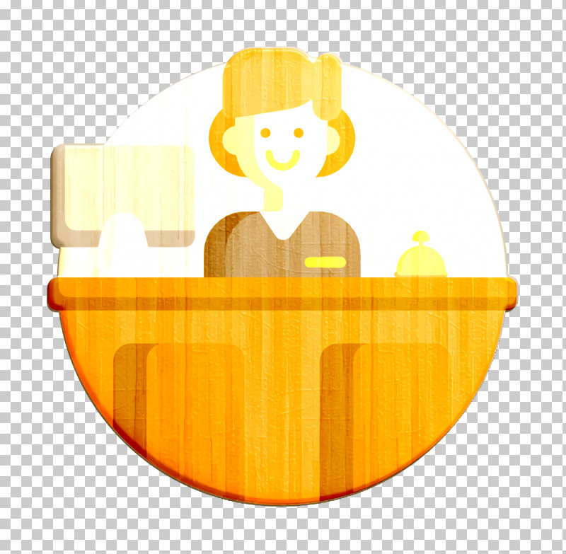 Receptionist Icon Hotel Icon PNG, Clipart, Cartoon, Hotel Icon, Meter, Receptionist Icon, Yellow Free PNG Download