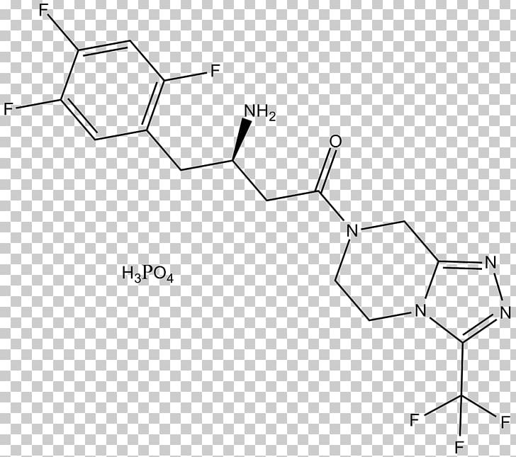 Sitagliptin Dipeptidyl Peptidase-4 Inhibitor Enzyme Inhibitor Protease PNG, Clipart, Angle, Area, Black And White, Caspa, Dipeptidyl Peptidase4 Inhibitor Free PNG Download