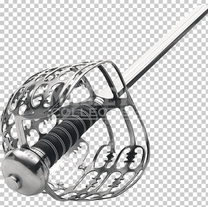 Basket-hilted Sword Claymore Rapier PNG, Clipart, Backsword, Baskethilted Sword, Black And White, Blade, Body Jewelry Free PNG Download
