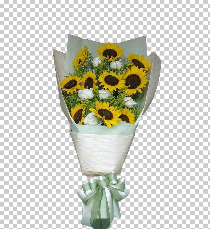 Common Sunflower Flower Bouquet White PNG, Clipart, Artificial Flower, Black White, Daisy Family, Flower, Flower Arranging Free PNG Download