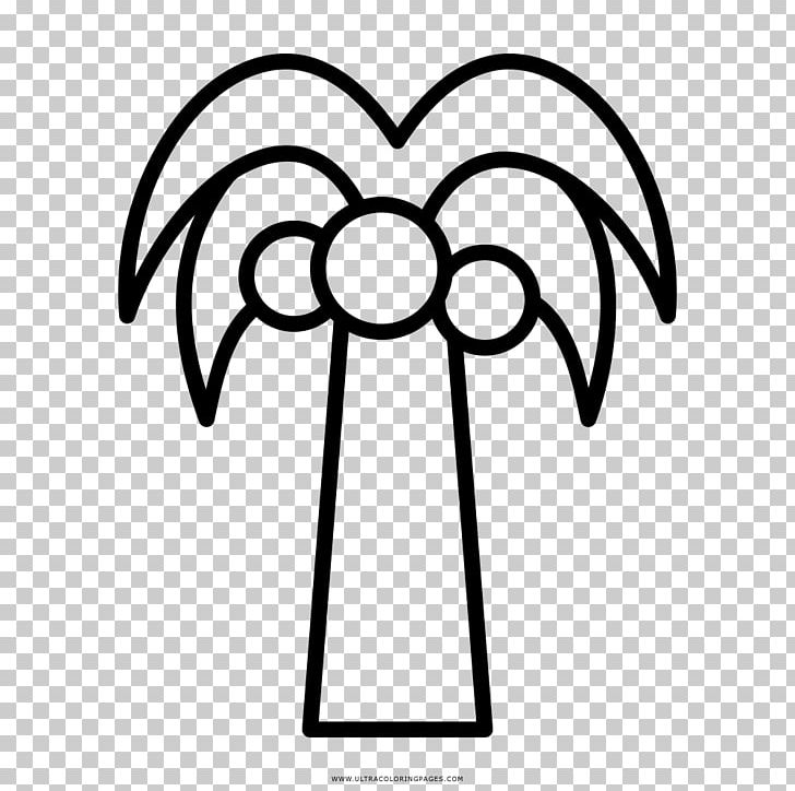 Drawing Coloring Book Coconut Tree Black And White PNG, Clipart, Area, Artwork, Black And White, Child, Coconut Free PNG Download