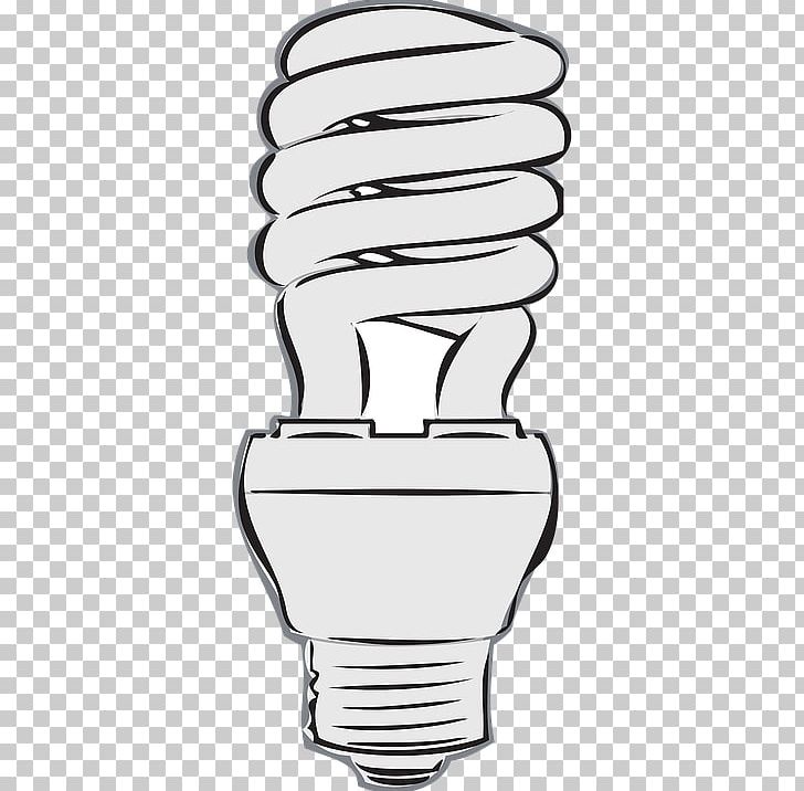 Incandescent Light Bulb Compact Fluorescent Lamp PNG, Clipart, Angle, Area, Black And White, Efficient Energy Use, Energy Saving Free PNG Download