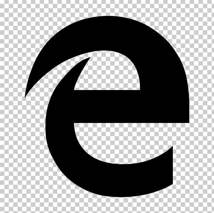 Microsoft Edge Web Browser Logo Firefox PNG, Clipart, Black And White, Brand, Brotli, Circle, Crescent Free PNG Download