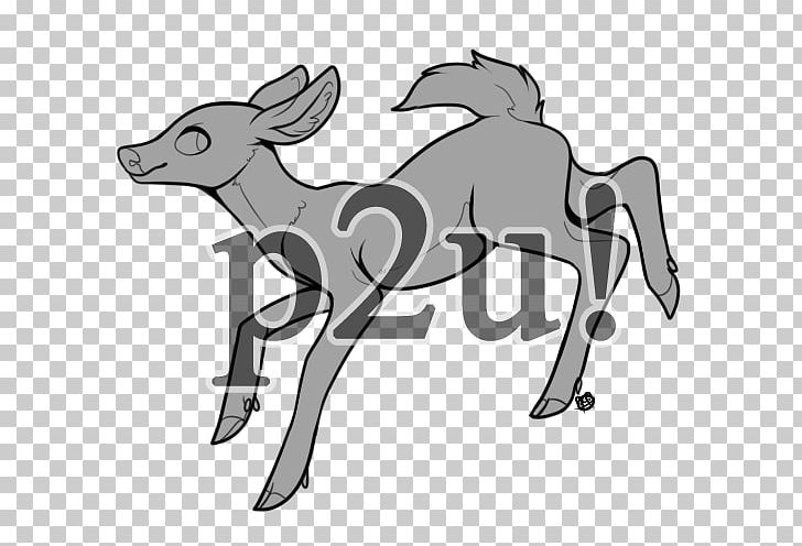 Reindeer Mule Antelope Horn PNG, Clipart, Animals, Antelope, Base, Black And White, Canidae Free PNG Download