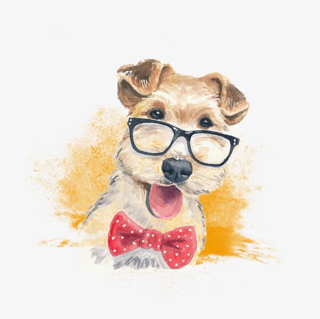 Painted Dog PNG, Clipart, Dog, Dog Clipart, Dog Clipart, Dog With Glasses, Glasses Free PNG Download