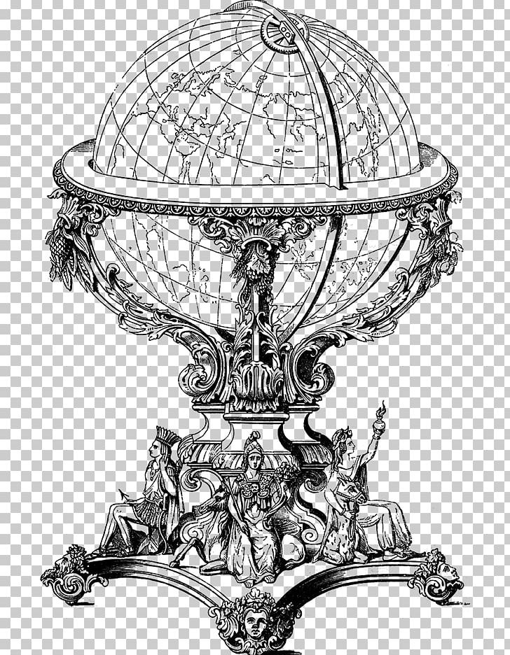 Globe Earth Vintage Clothing PNG, Clipart, Artwork, Black And White, Circle, Clip Art, Drawing Free PNG Download