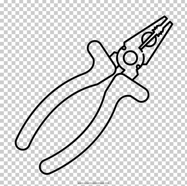 Coloring Book Black And White Pliers Drawing PNG, Clipart, Angle, Art, Black, Black And White, Cartoon Free PNG Download