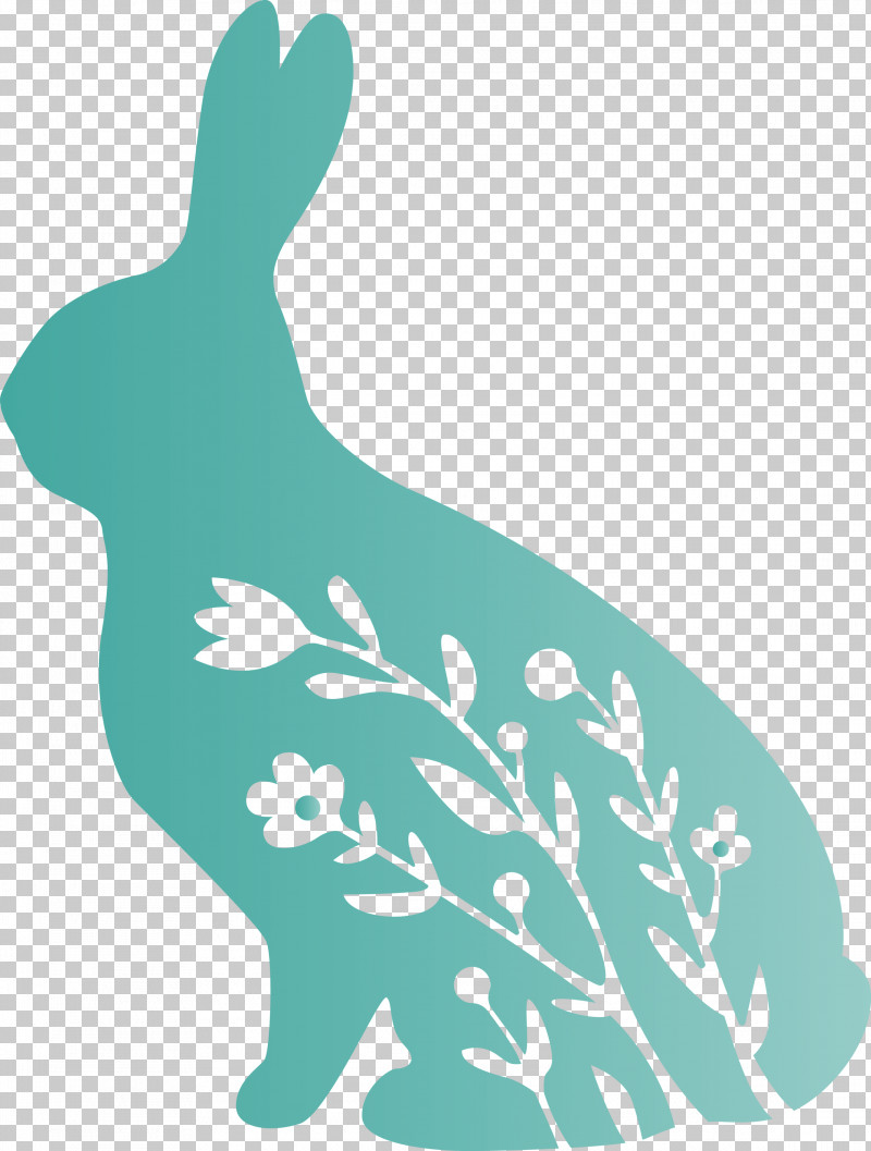 Floral Bunny Floral Rabbit Easter Day PNG, Clipart, Easter Day, Floral Bunny, Floral Rabbit, Hare, Rabbit Free PNG Download