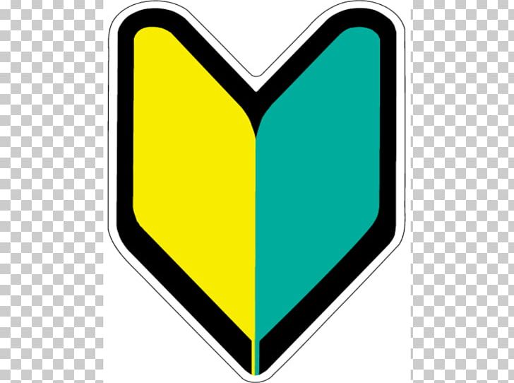 Japan Shoshinsha Mark Car Symbol Yellow PNG, Clipart, Beginner, Car, Color, Green, Heart Free PNG Download