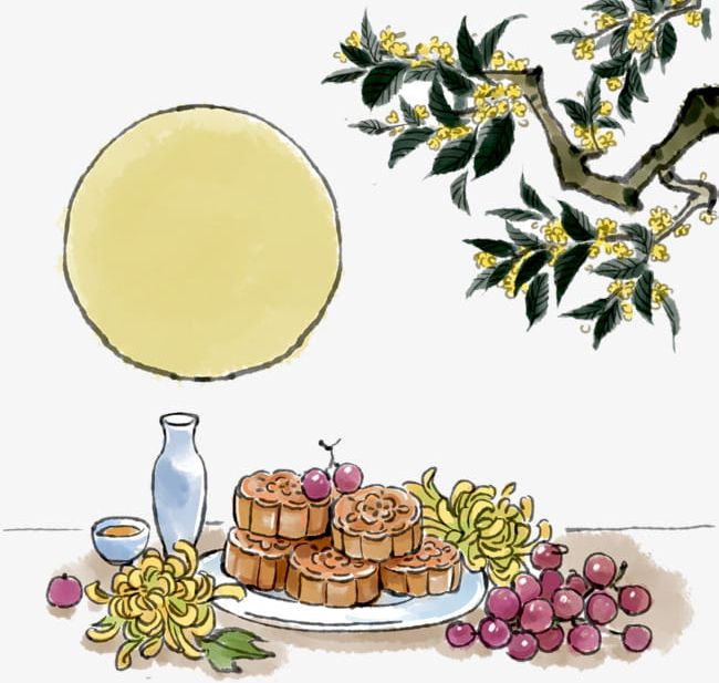 Mid Autumn Festival Illustration PNG, Clipart, Admire, Autumn, Autumn Clipart, Cake, Day Free PNG Download