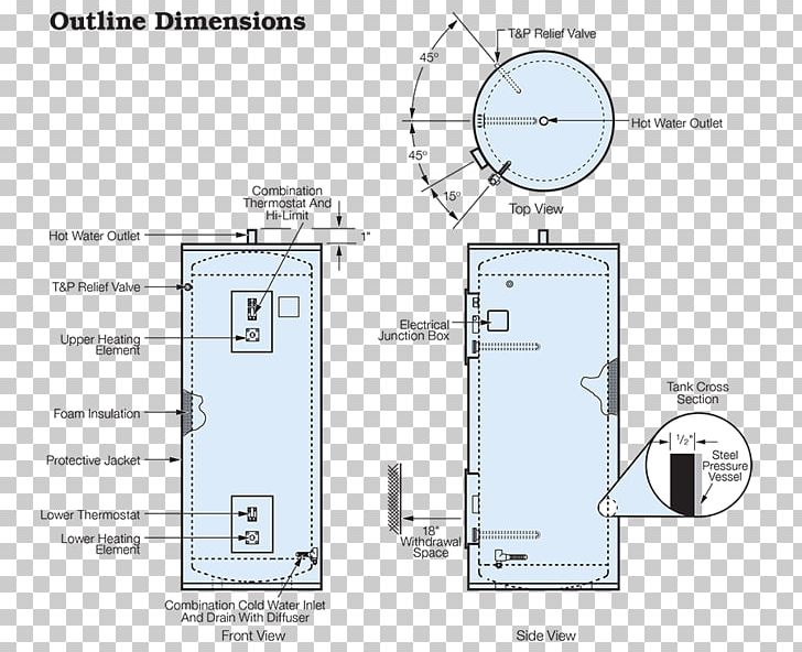 Tankless Water Heating Water Tank Storage Tank Electric Heating PNG, Clipart, Angle, Area, Diagram, Drawing, Electric Heating Free PNG Download