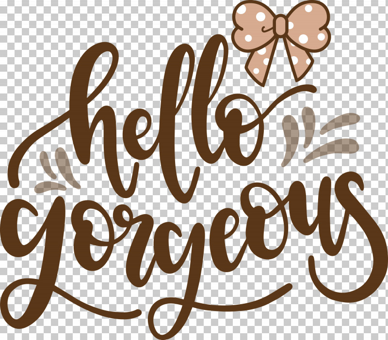 Fashion Hello Gorgeous PNG, Clipart, Black And White, Calligraphy, Fashion, Flower, Happiness Free PNG Download