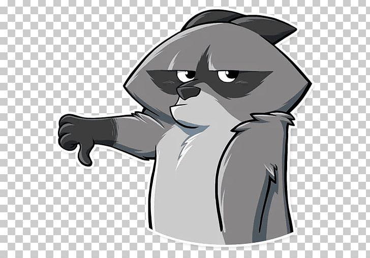 Whiskers Sticker Raccoon Telegram PNG, Clipart, Animals, Black, Carnivoran, Cartoon, Cat Like Mammal Free PNG Download