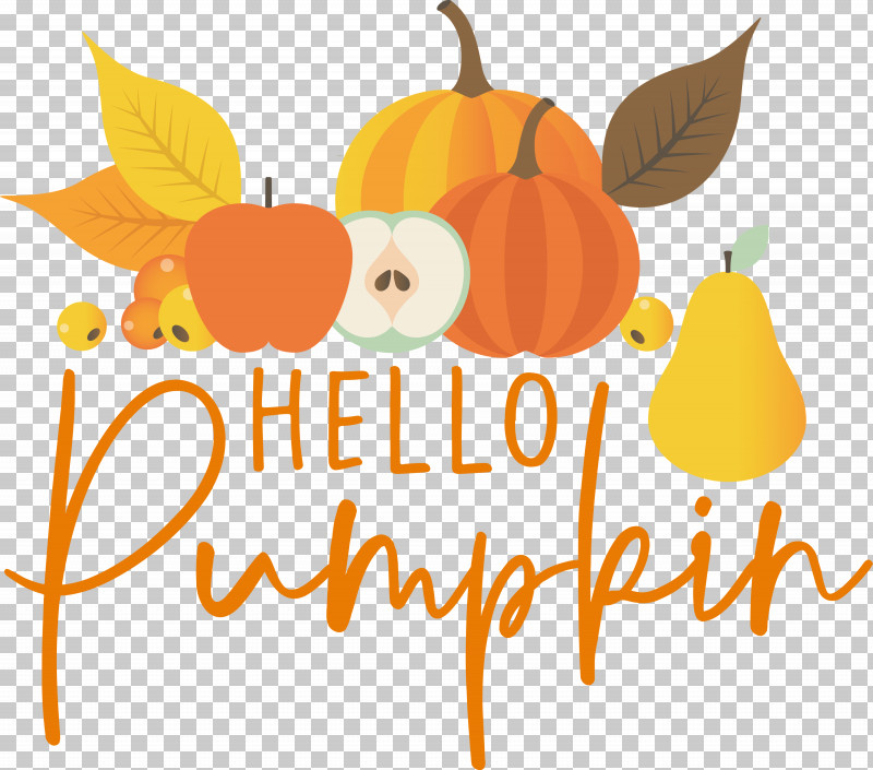HELLO PUMPKIN Autumn Harvest PNG, Clipart, Autumn, Harvest, Logo, Painting, Pumpkin Free PNG Download