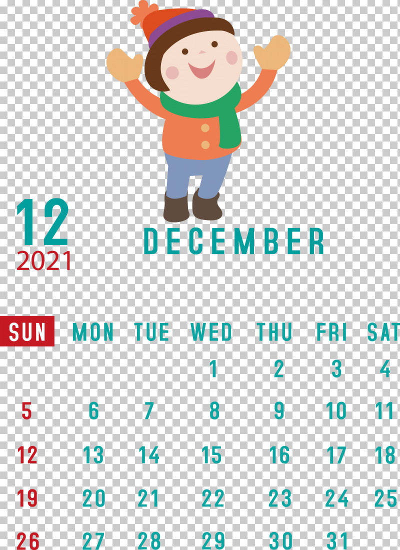 December 2021 Printable Calendar December 2021 Calendar PNG, Clipart, Behavior, Calendar System, Character, December 2021 Calendar, December 2021 Printable Calendar Free PNG Download