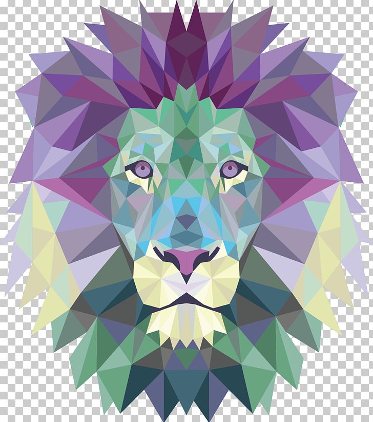 Lion T-shirt Geometry Poster Canvas PNG, Clipart, Animal, Animals, Big Cats, Carnivoran, Cat Like Mammal Free PNG Download