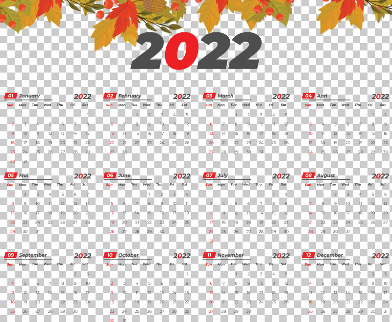 2022 Printable Yearly Calendar 2022 Calendar PNG, Clipart, Calendar System, Flat Design, Meer, Project, Vector Free PNG Download
