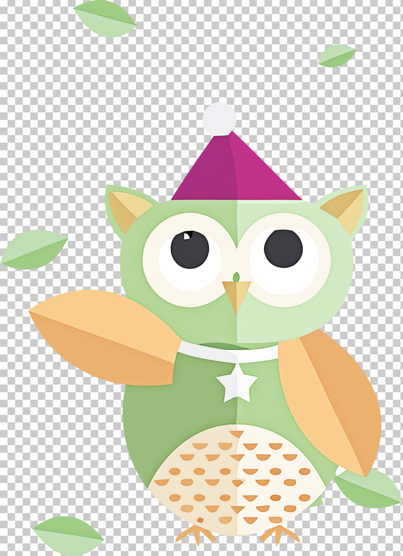 Owl Green Cartoon Bird Bird Of Prey PNG, Clipart, Bird, Bird Of Prey, Branch, Cartoon, Cartoon Owl Free PNG Download