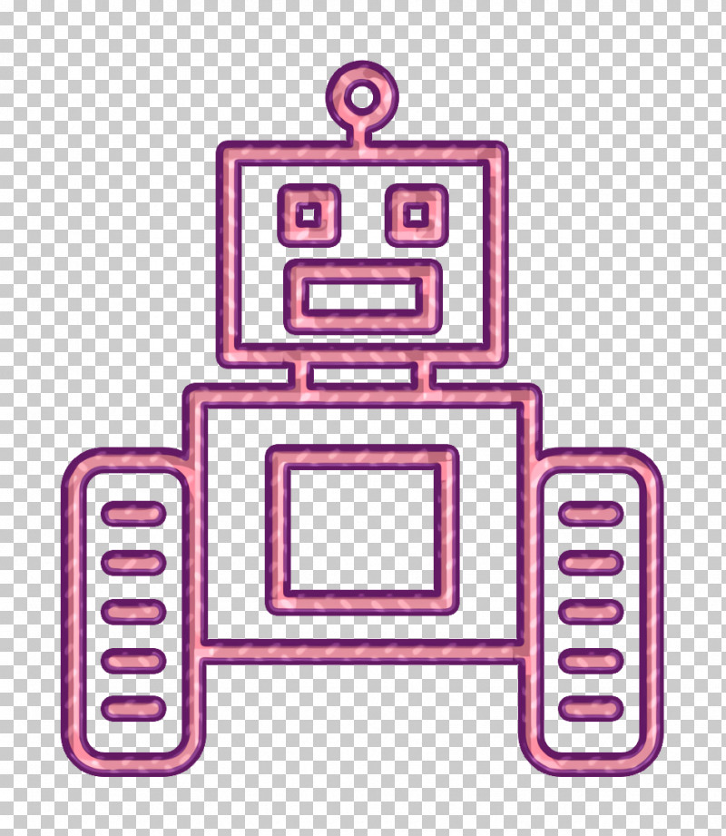 Robot Icon Robots Icon PNG, Clipart, Line, Line Art, Magenta, Pink, Rectangle Free PNG Download