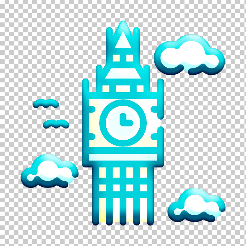 Big Ben Icon London Icon Travel Icon PNG, Clipart, Aqua, Big Ben Icon, Line, London Icon, Text Free PNG Download