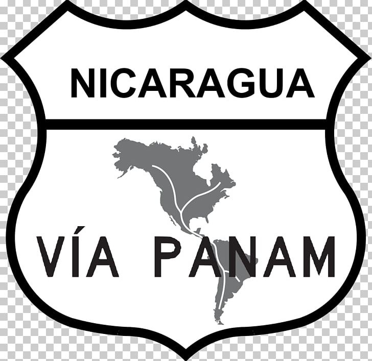 Pan-American Highway Panama City Road Traffic Sign Colombia PNG, Clipart, Artwork, Black, Black And White, Brand, Colombia Free PNG Download