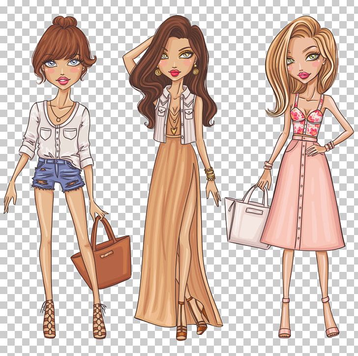 Fashion Drawing Girl Illustration PNG, Clipart, Accessories, Bag Vector, Beauty, Cartoon Characters, Child Free PNG Download