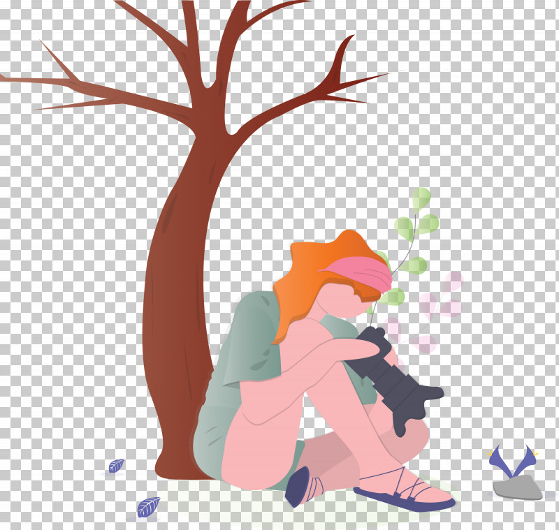 Take Photographs Girl Nature PNG, Clipart, Animation, Branch, Cartoon, Girl, Happy Free PNG Download