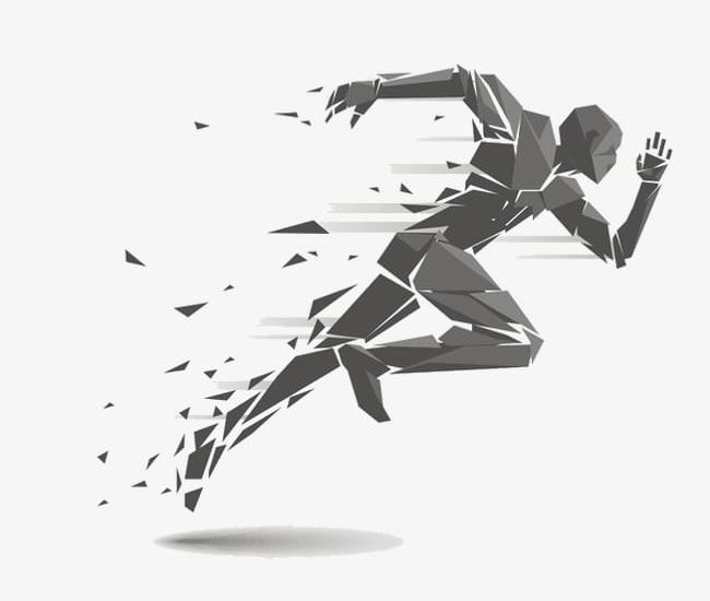 Abstract Running Man PNG, Clipart, Abstract, Abstract Clipart, Black, Black And White, Man Free PNG Download