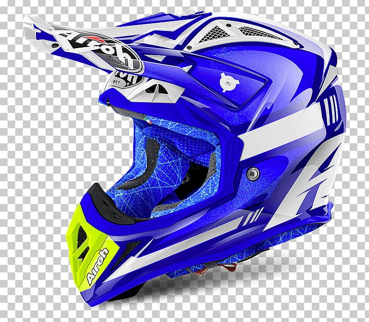 Motorcycle Helmets AIROH Off-roading Motocross PNG, Clipart, Airoh, Blue, Electric Blue, Enduro Motorcycle, Motocross Free PNG Download