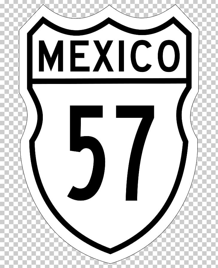 Mexican Federal Highway 57 Road Logo PNG, Clipart, Area, Black And White, Brand, Car, Highway Free PNG Download