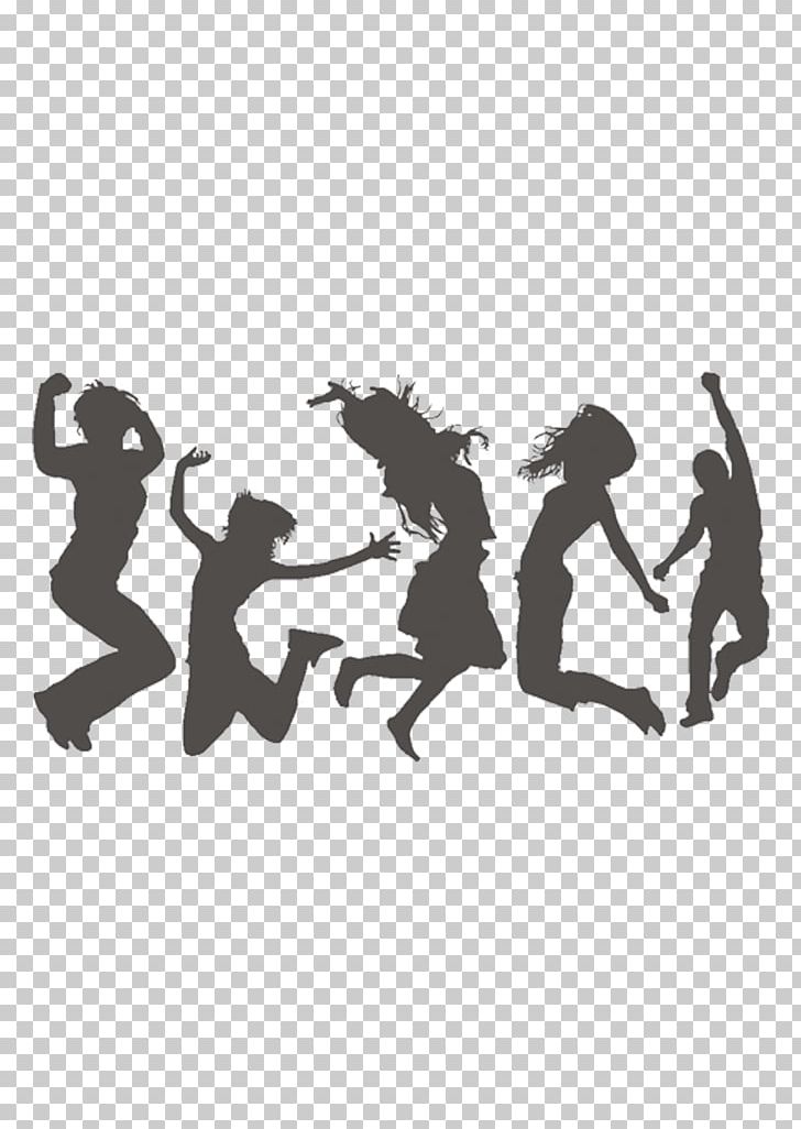 Silhouette Jumping Dance PNG, Clipart, Animals, Black And White, Cartoon, Character, City Silhouette Free PNG Download